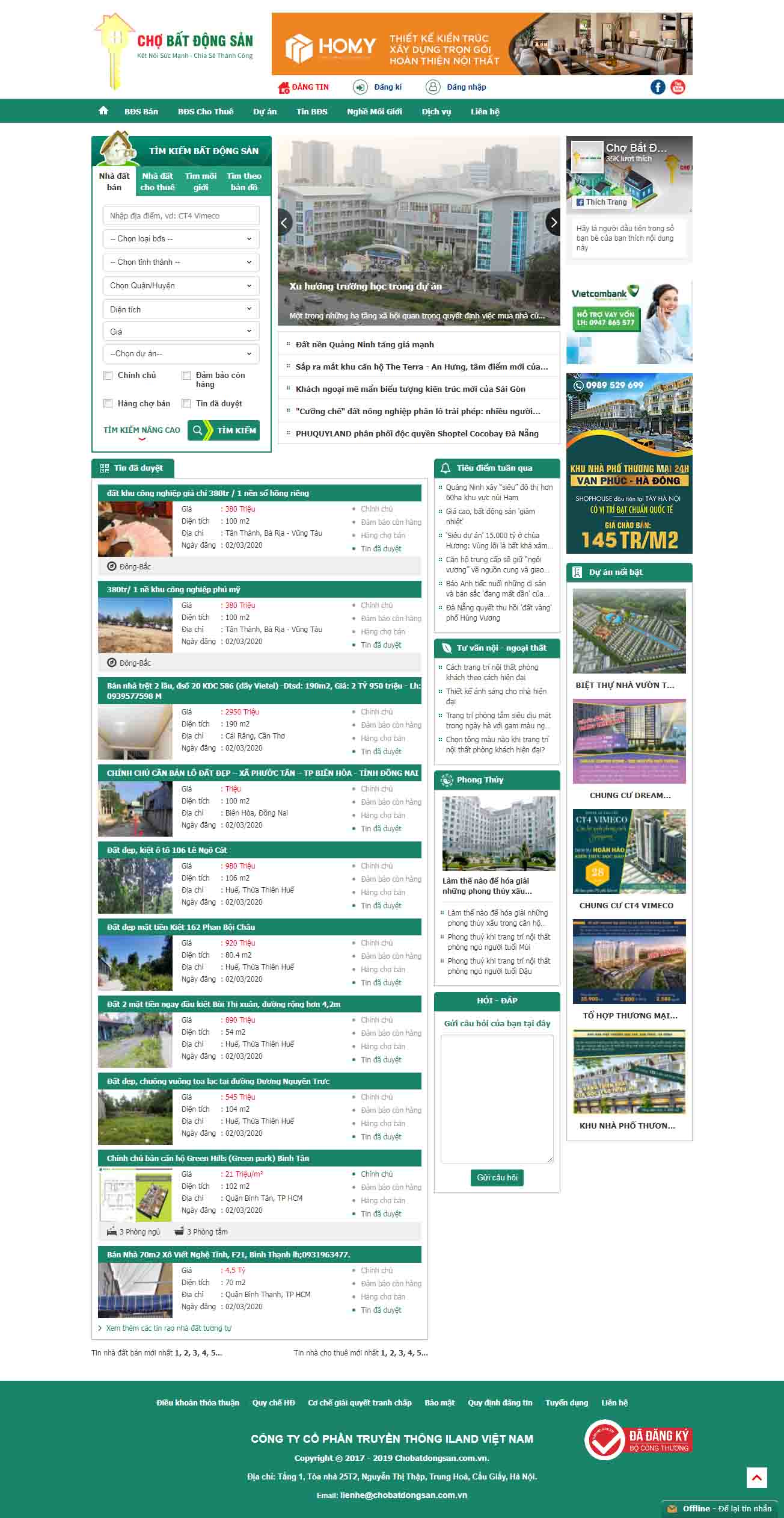 Mẫu thiết kế website sàn giao dịch bat dong san