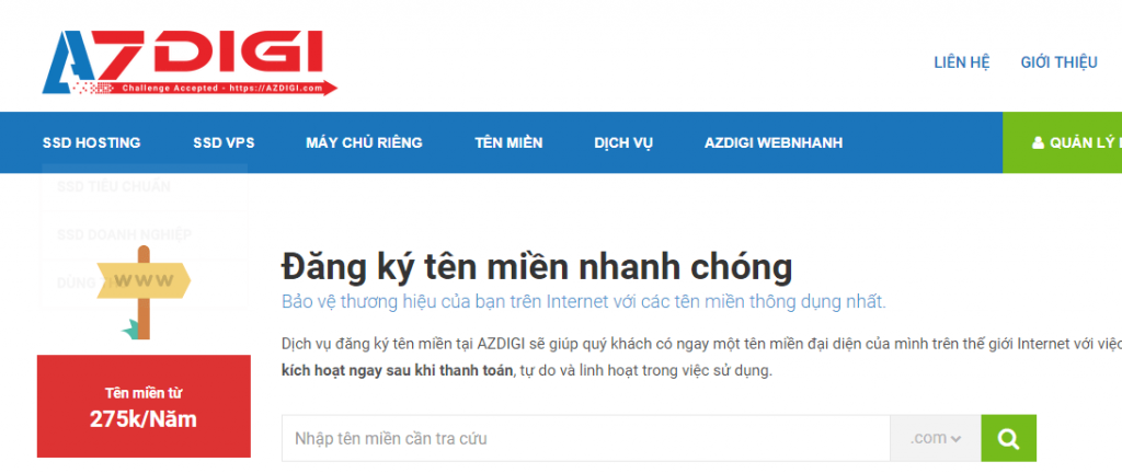 Nhà cung cấp tên miền Azdigi