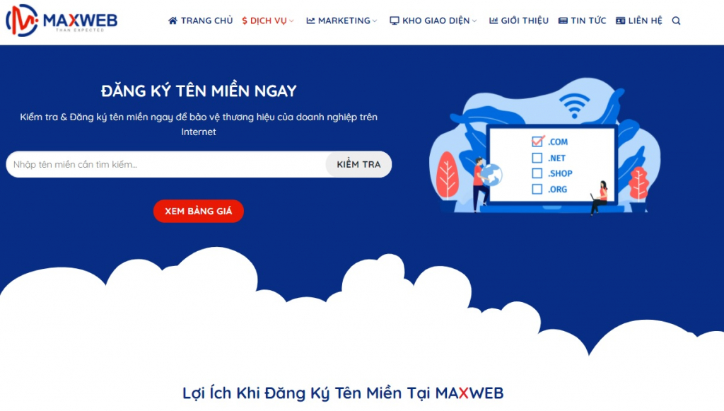 Lợi ích khi đăng ký tên miền tại Maxweb