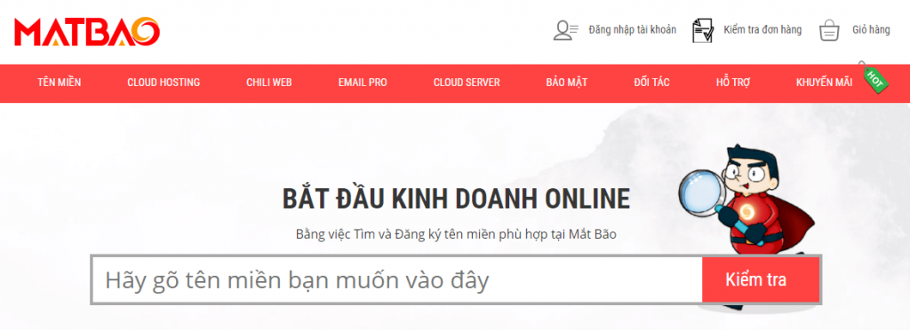 Nhà cung cấp tên miền MẮT BÃO