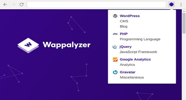Check mã nguồn website bằng Wappalyzer