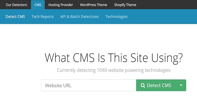 Kiểm tra mã nguồn website qua What CMS