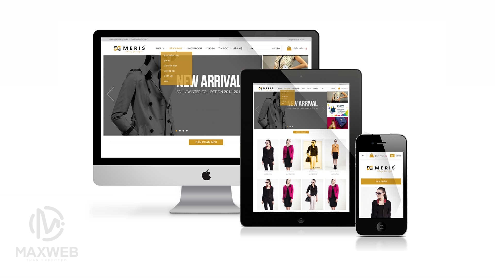 Thiết kế website thời trang Meris