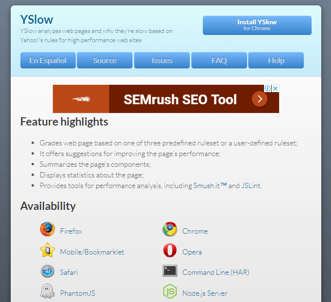 Yslow Speed Test