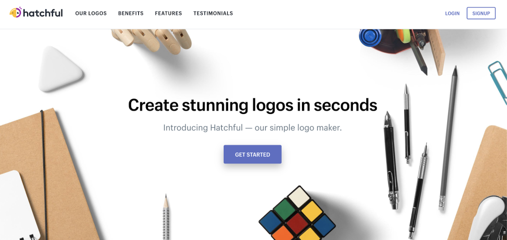 Giao diện website của Hatchful