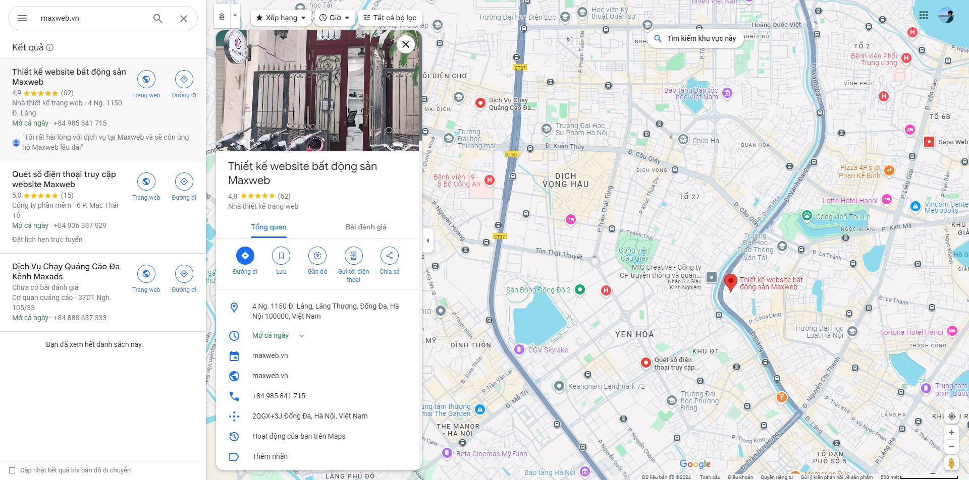 Tăng khả năng xuất hiện tren Google Map