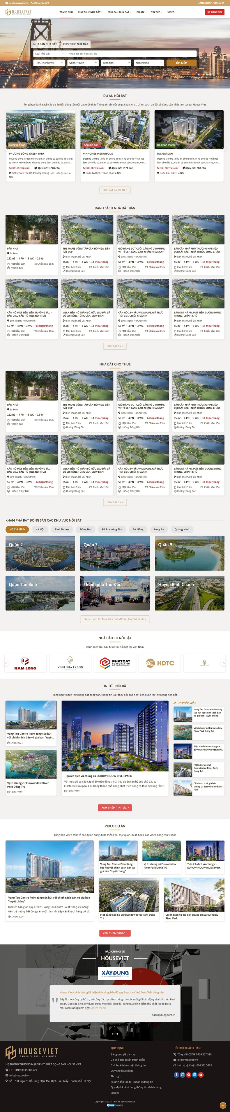 Website bất động sản BDS223