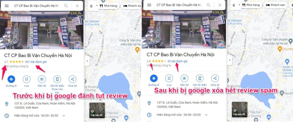 Những lí do khiến đánh giá trên google của bạn không hiển thị