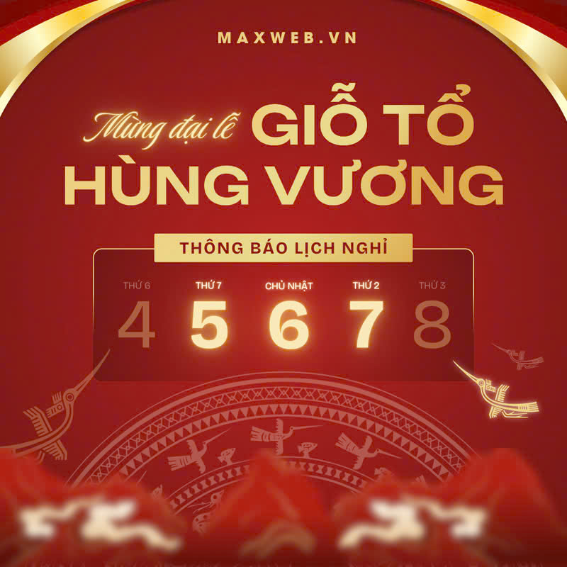 Lịch nghỉ lễ Giỗ Tổ Hùng Vương 2025