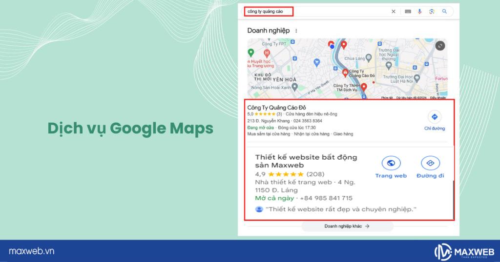 Dịch Vụ Google Maps – Xác minh, SEO, đánh giá map 5 sao