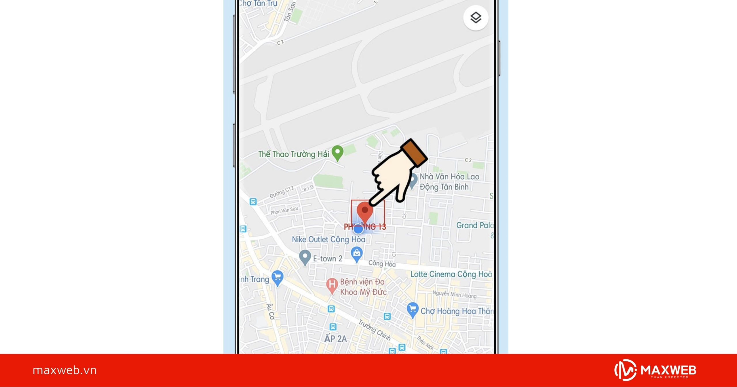 Chọn địa điểm trên điện thoại