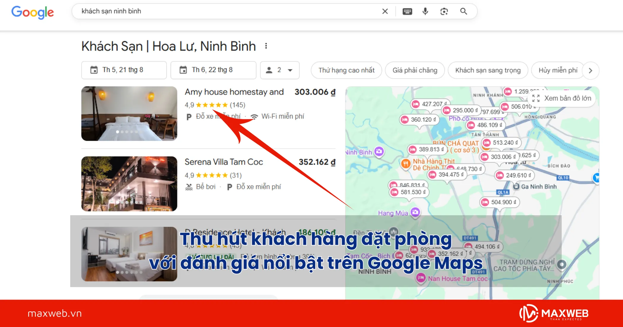 Đánh giá Google Maps 5 sao giúp thu hút khách hàng tiềm năng