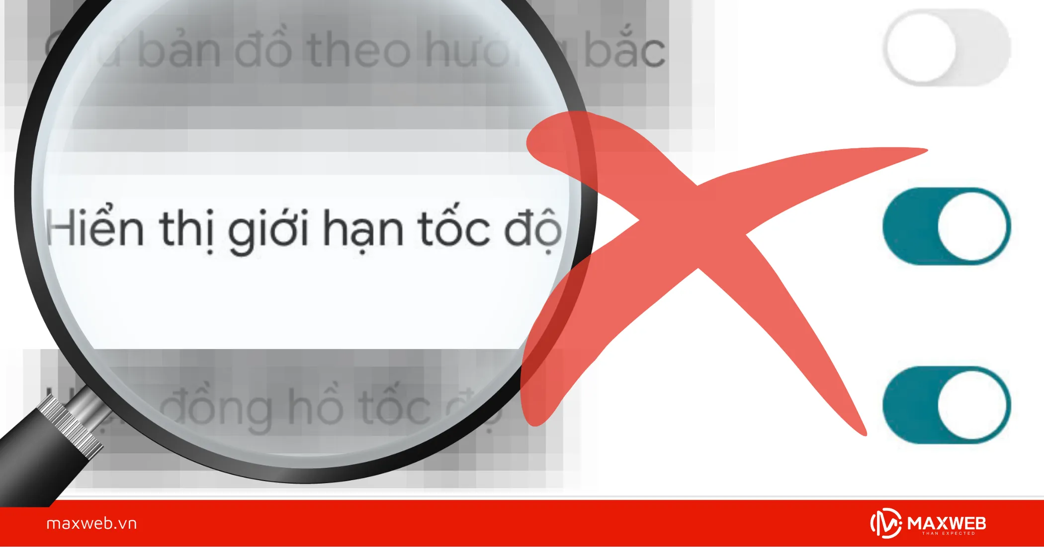 Không có hiển thị tốc độ trong cài đặt