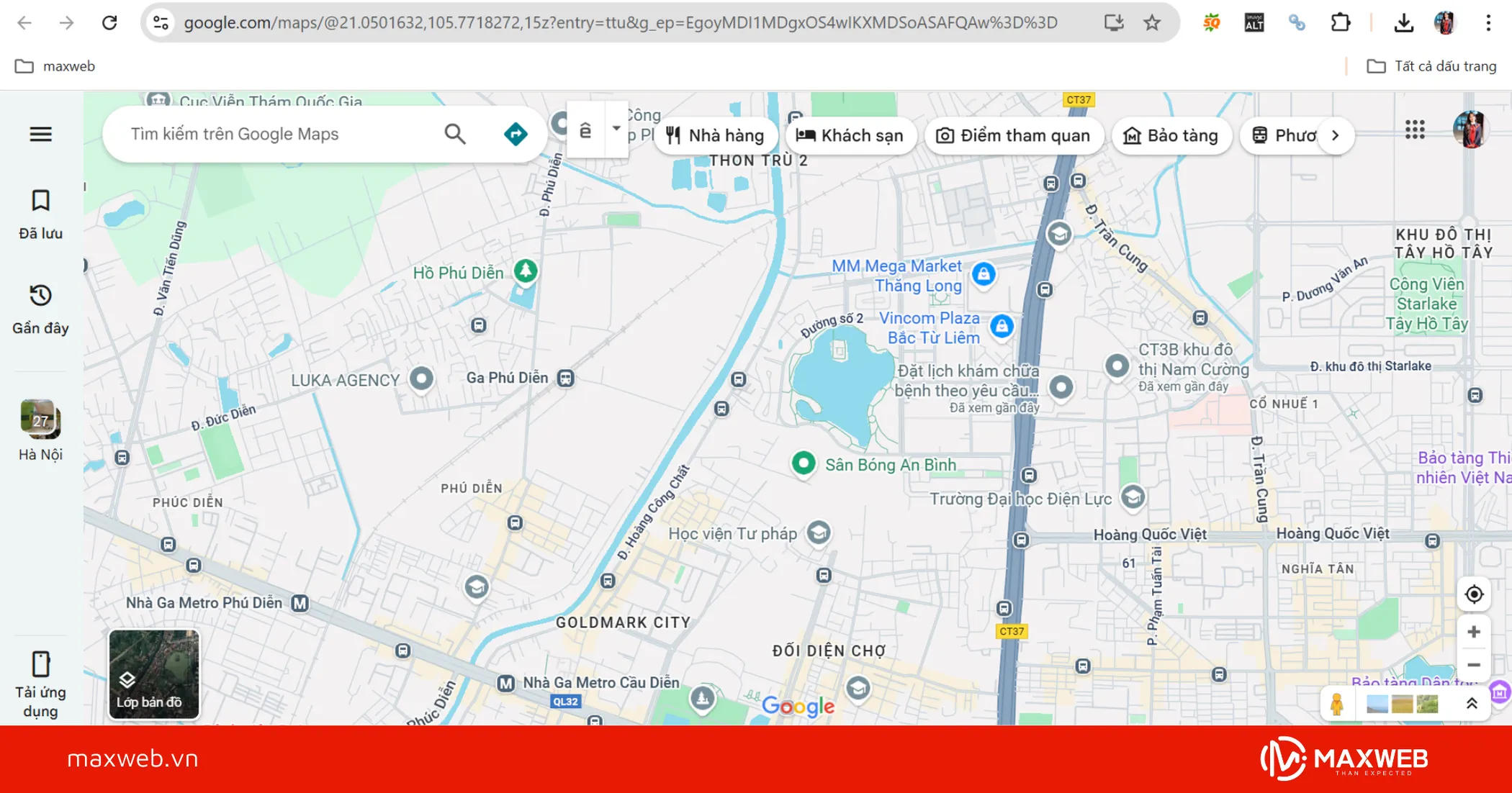 Truy cập vào Google map trên máy tính