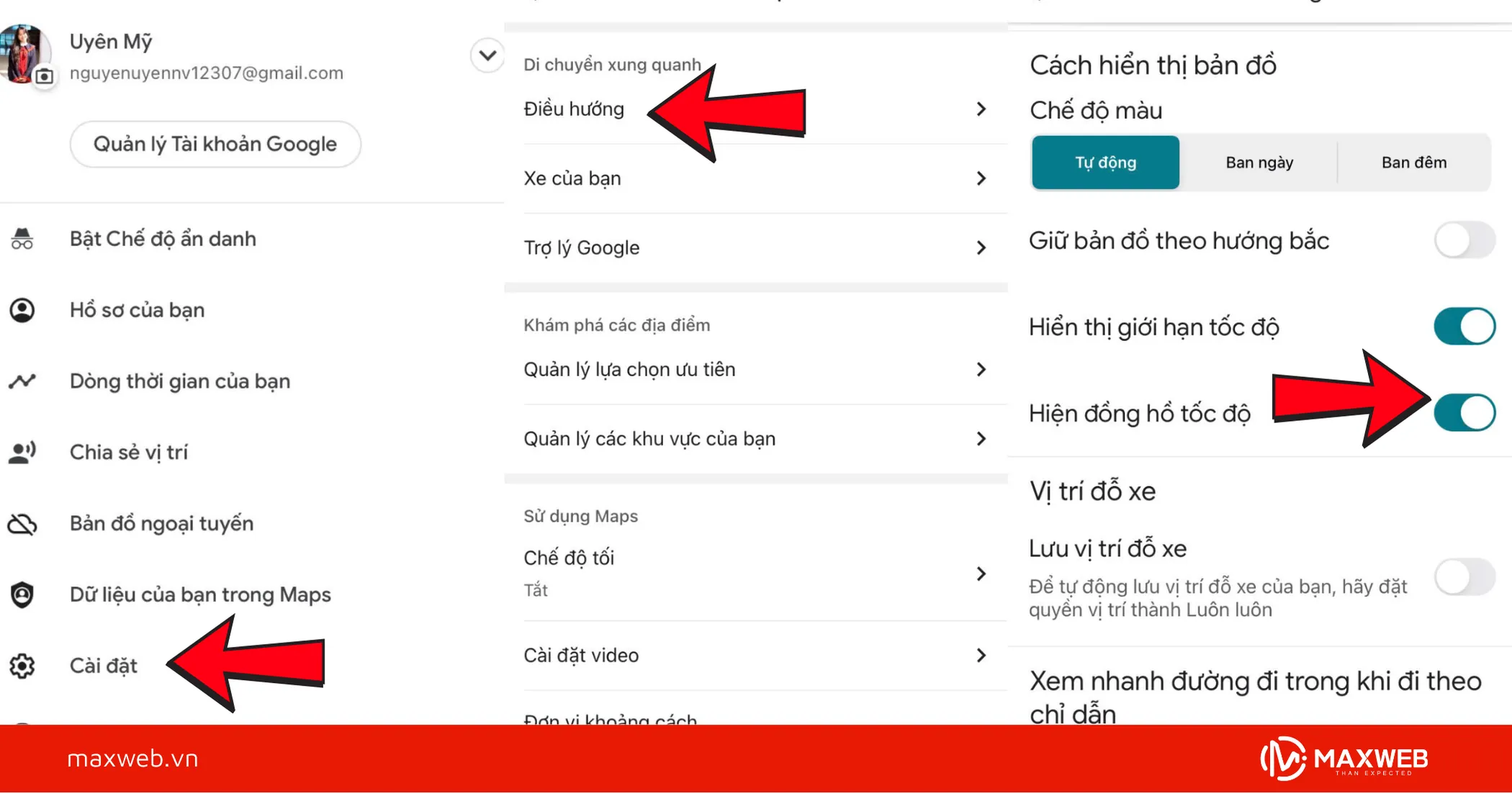 Cách bật đo tốc độ google map trên iphone