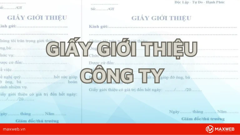 Giấy giới thiệu công ty choa công ty, doanh nghiệp