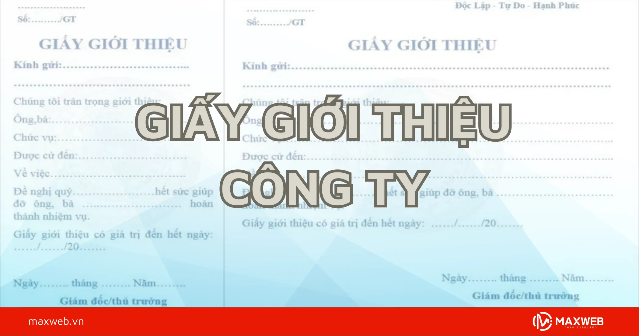 Giấy giới thiệu công ty choa công ty, doanh nghiệp