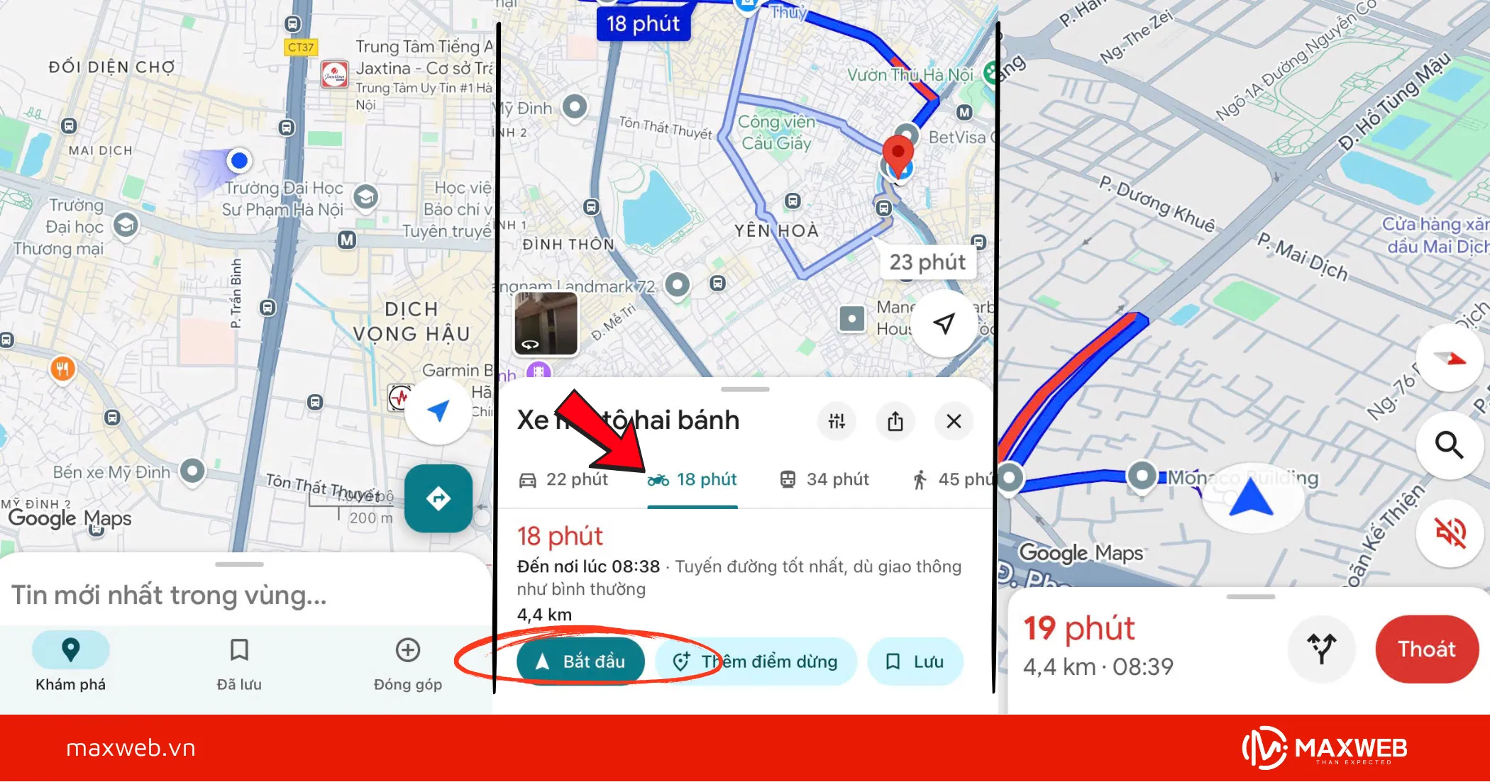 Hướng dẫn Google map chỉ đường cho xe máy