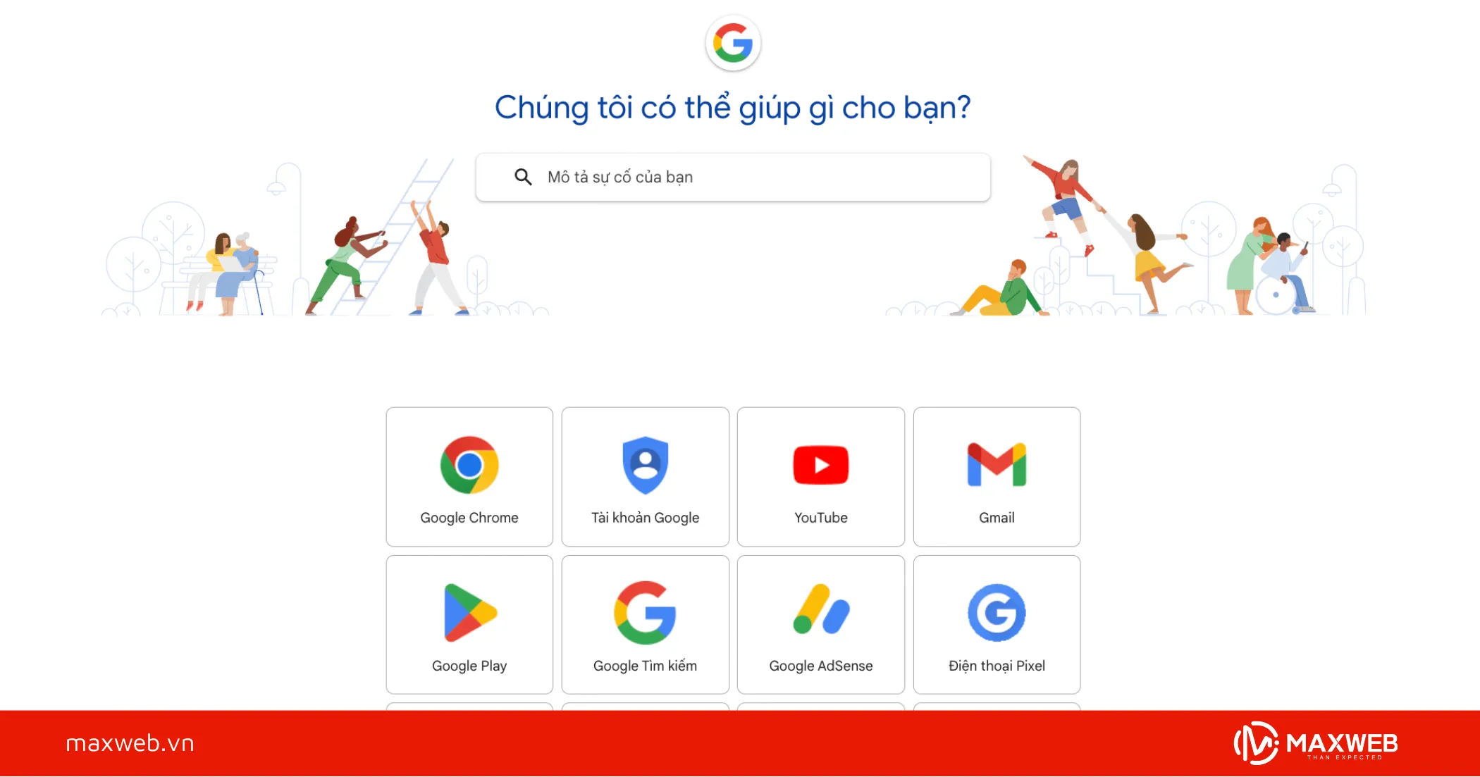 Liên hệ trực tiếp với Google support