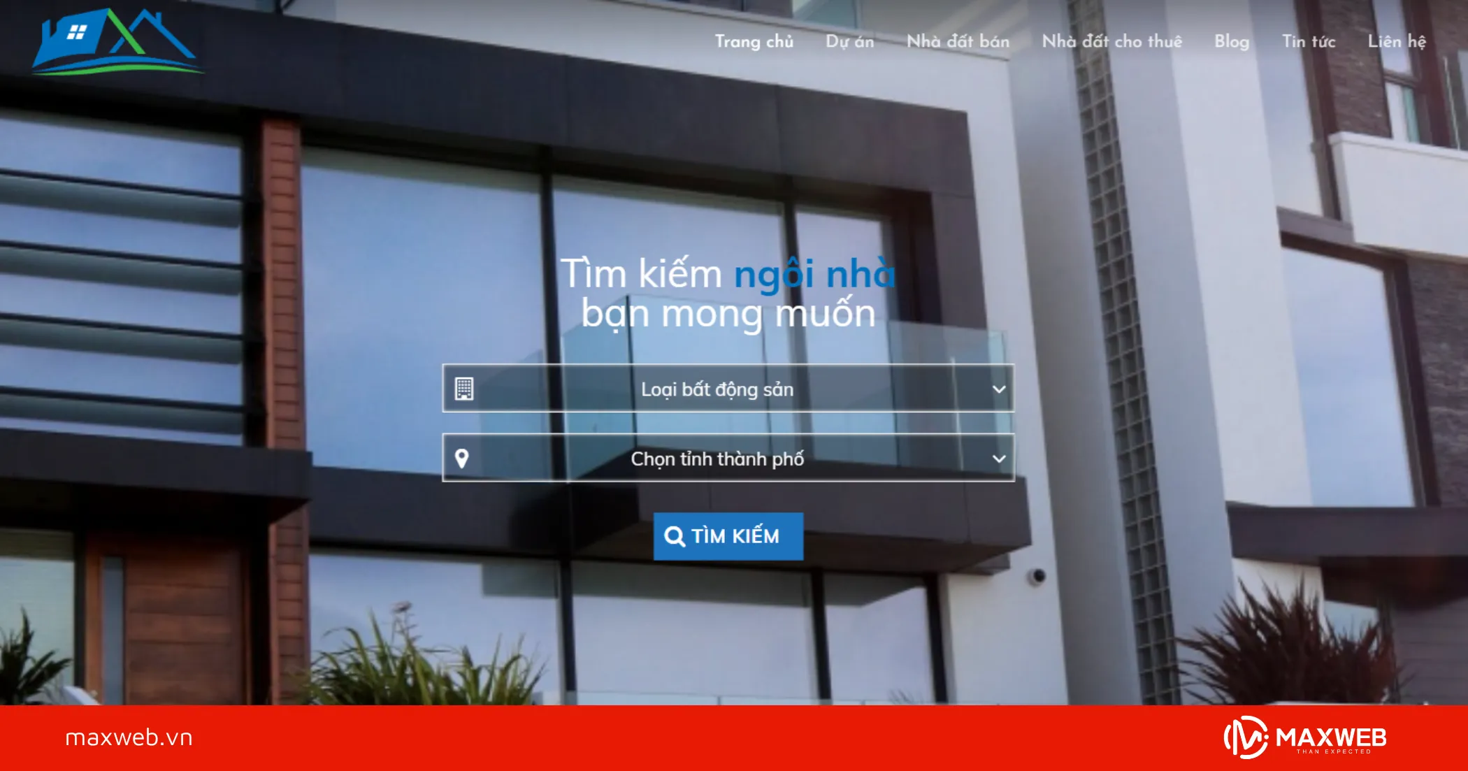 Mẫu giao diện Website đăng tin môi giới bất động sản​ BDS51