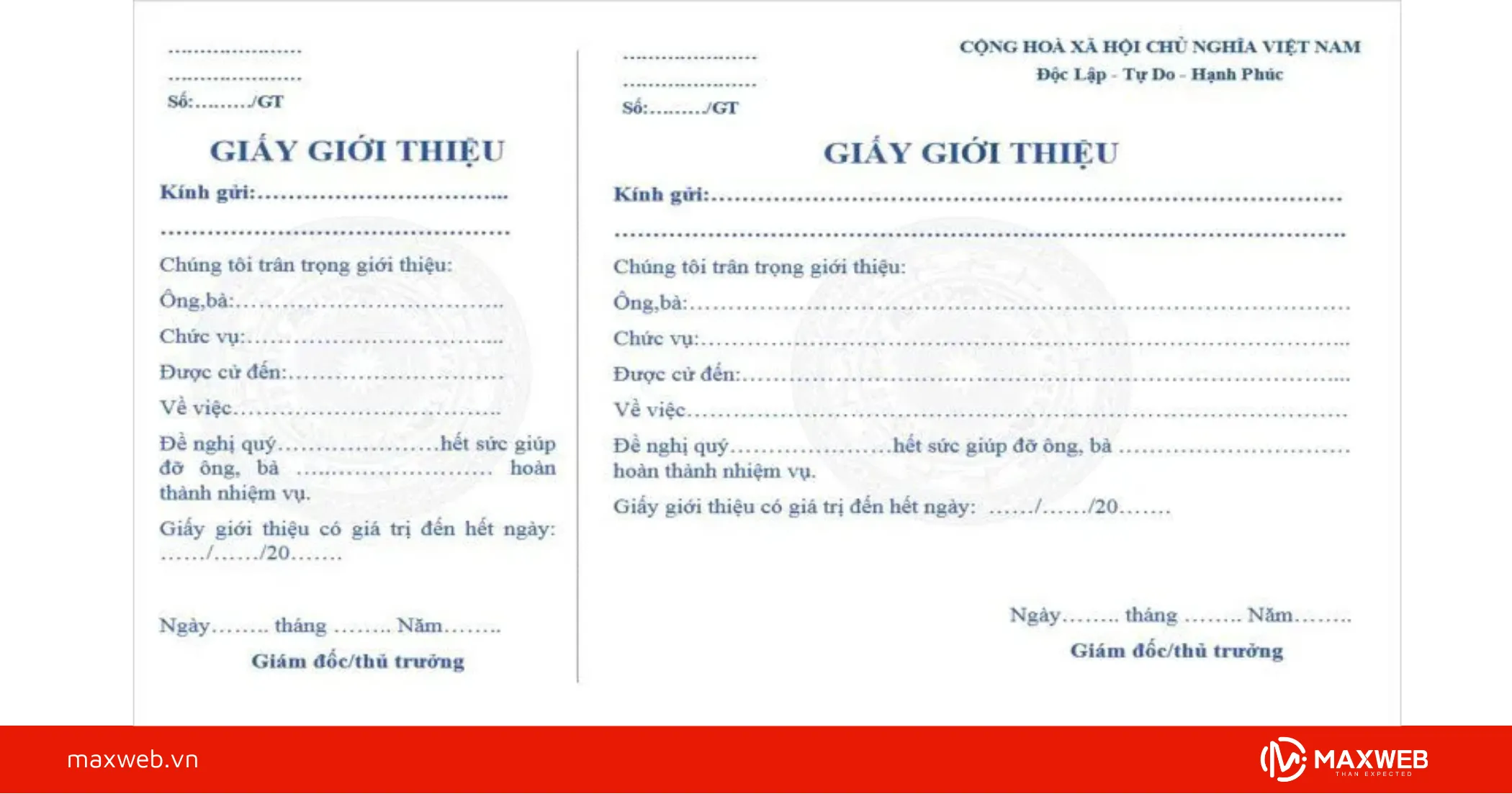 Mẫu giấy giới thiệu doanh nghiệp chuẩn