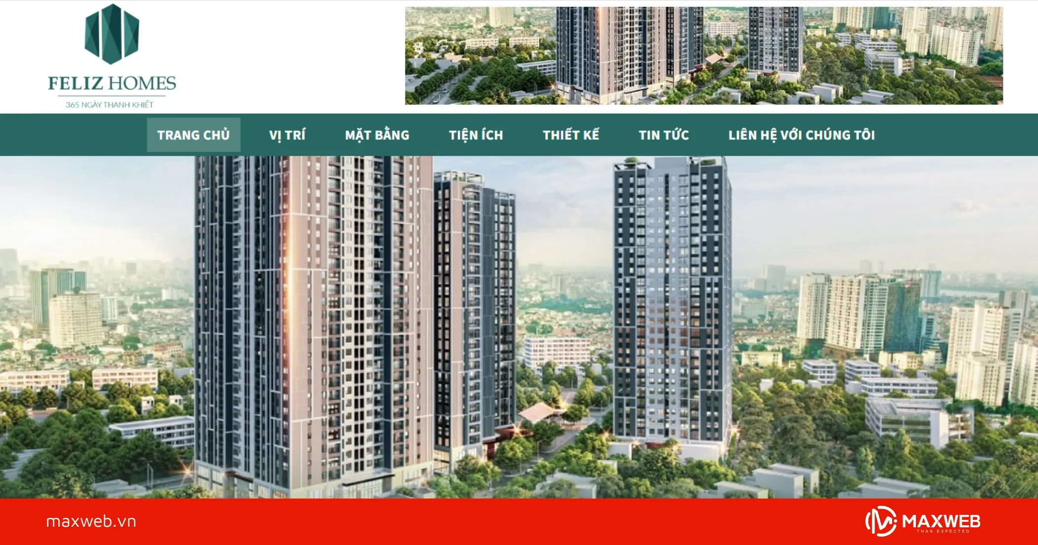Mẫu Website bất động sản một dự án BDS25