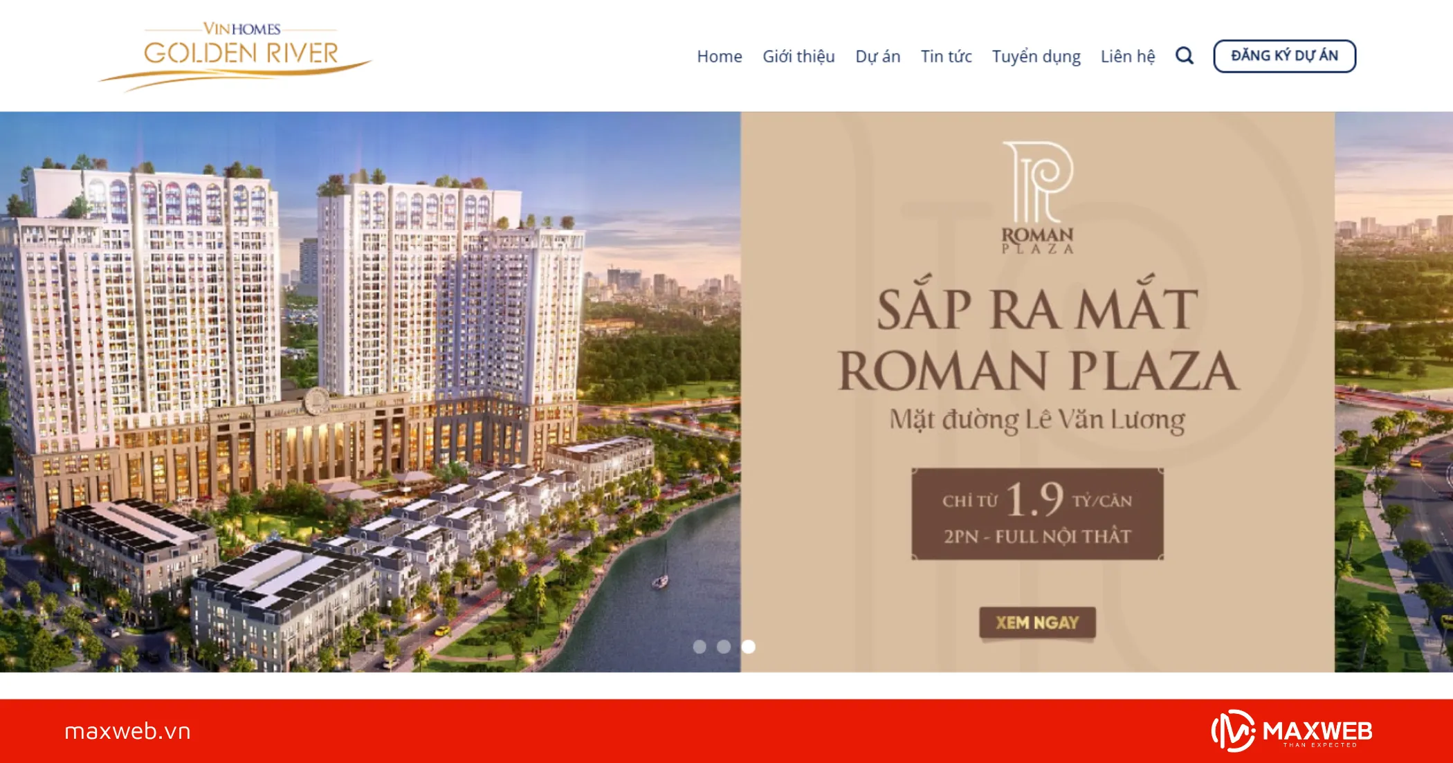 Mẫu Website bất động sản nhiều dự án BDS03