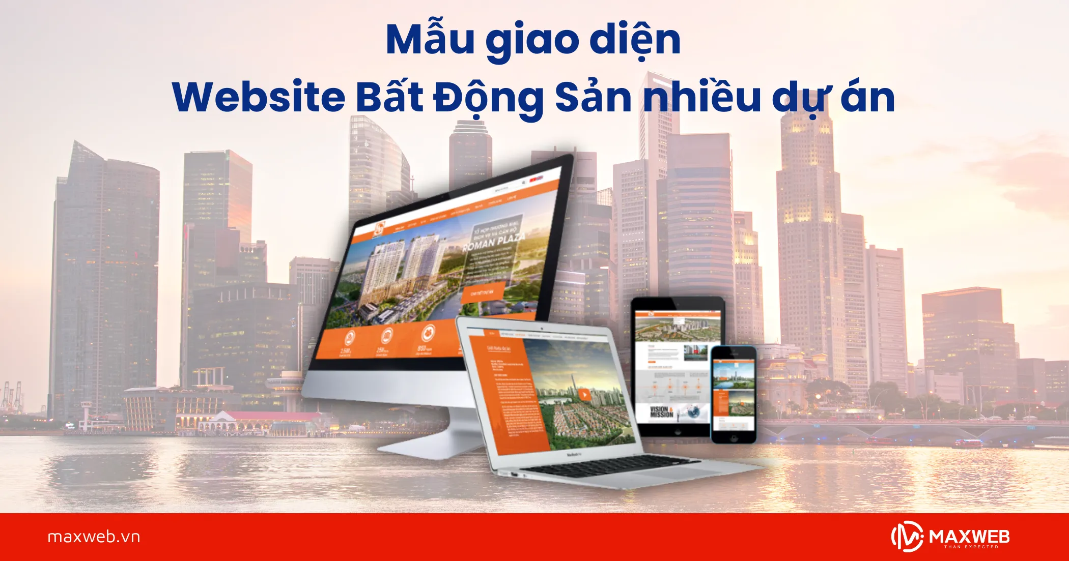 Mẫu Website bất động sản nhiều dự án