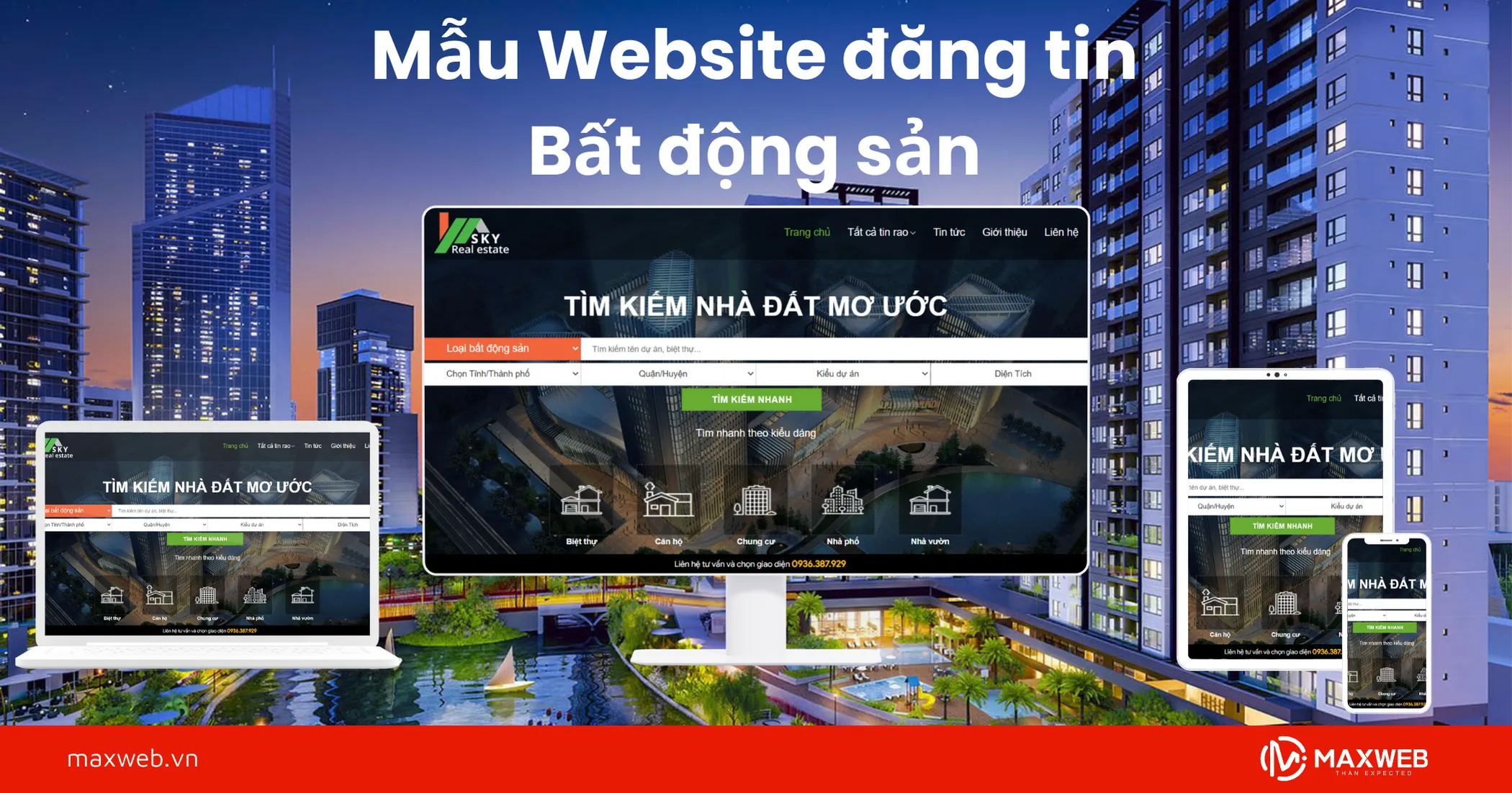 Mẫu Website đăng tin bất động sản