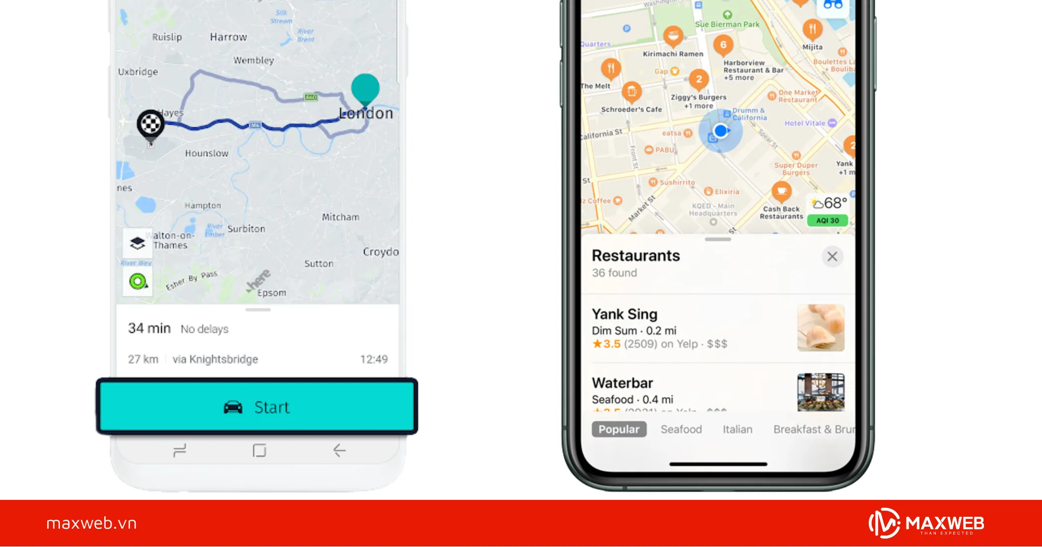 So sánh chỉ đường Google map với ứng dụng khác