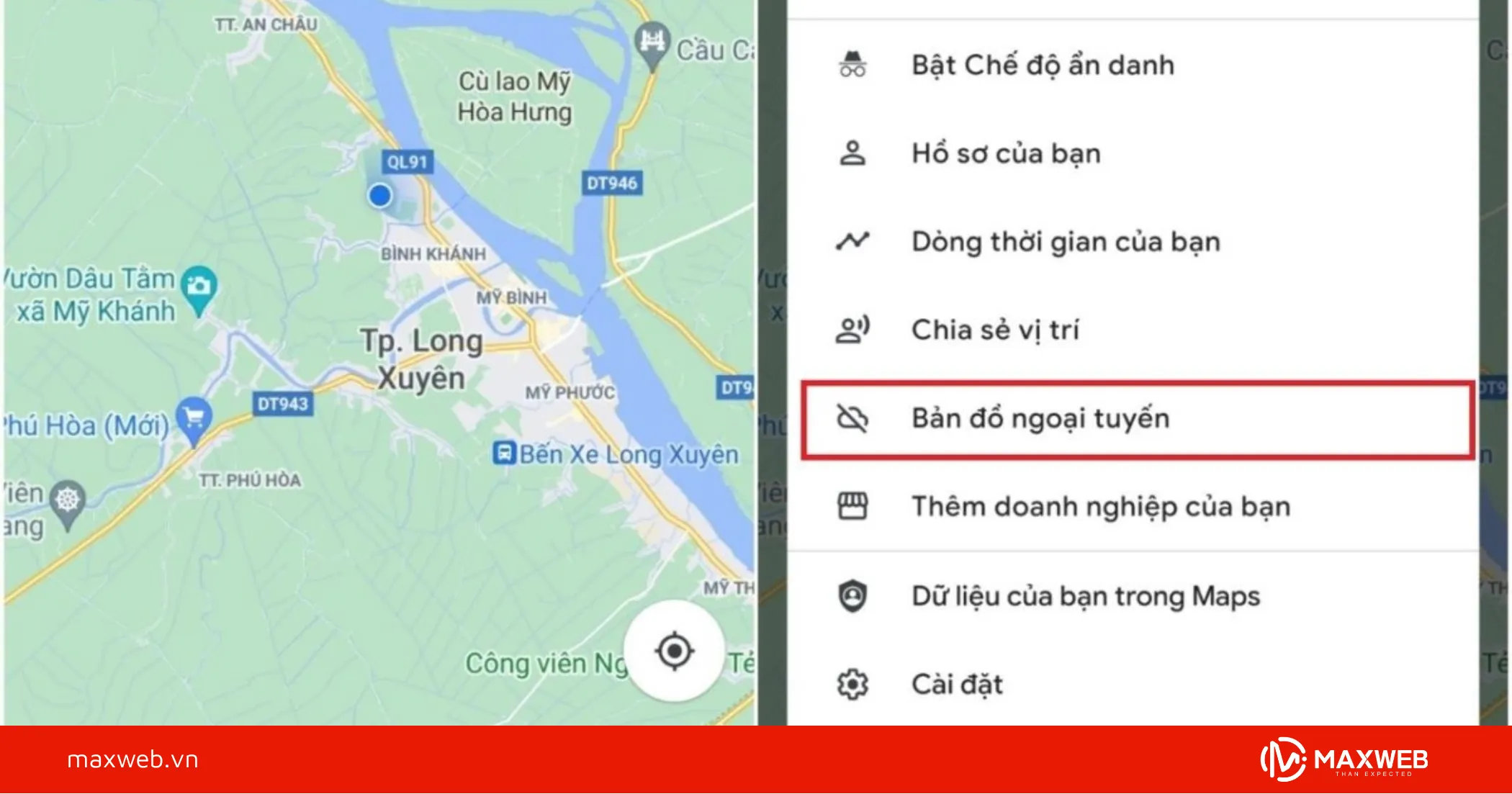 Bản đồ ngoại tuyến google map