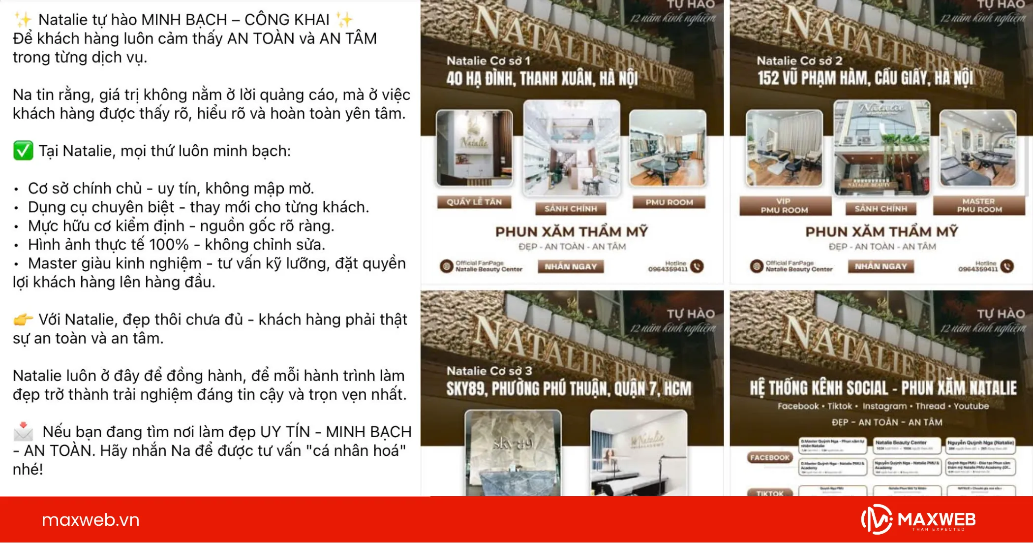 Bài quảng cáo phun xăm giới thiệu dịch vụ
