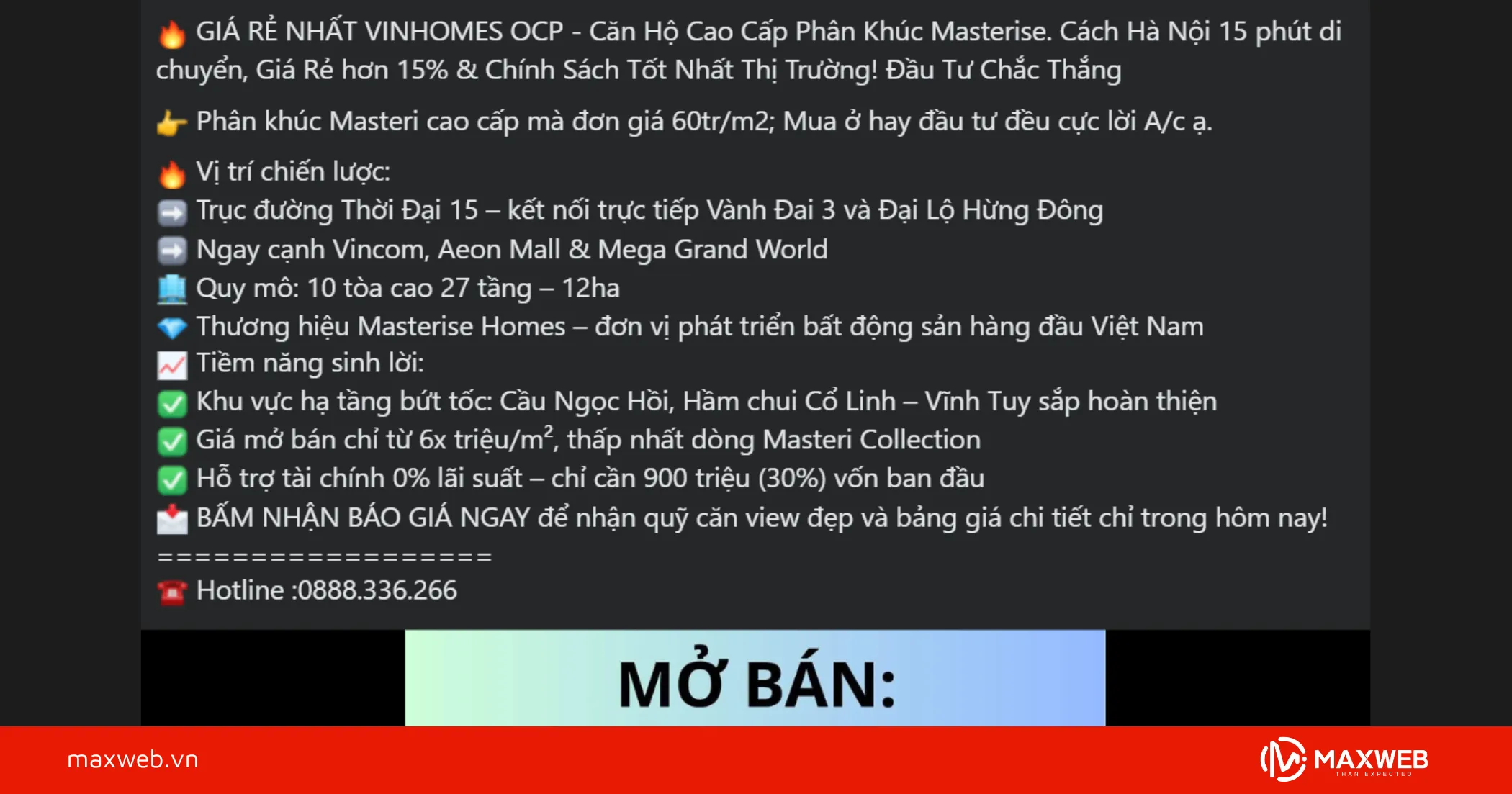 Content bán chung cư mẫu 2