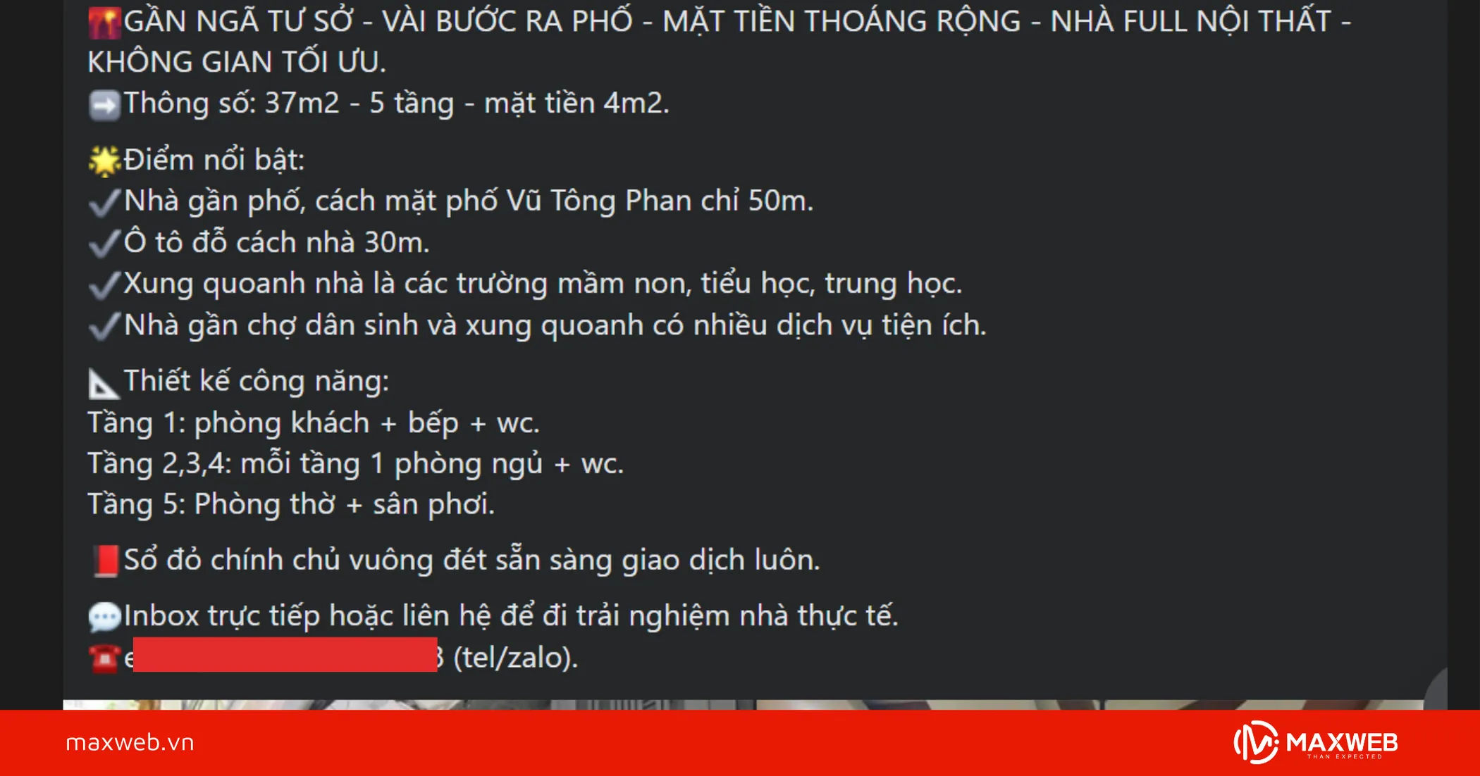 Content bán nhà mẫu 2