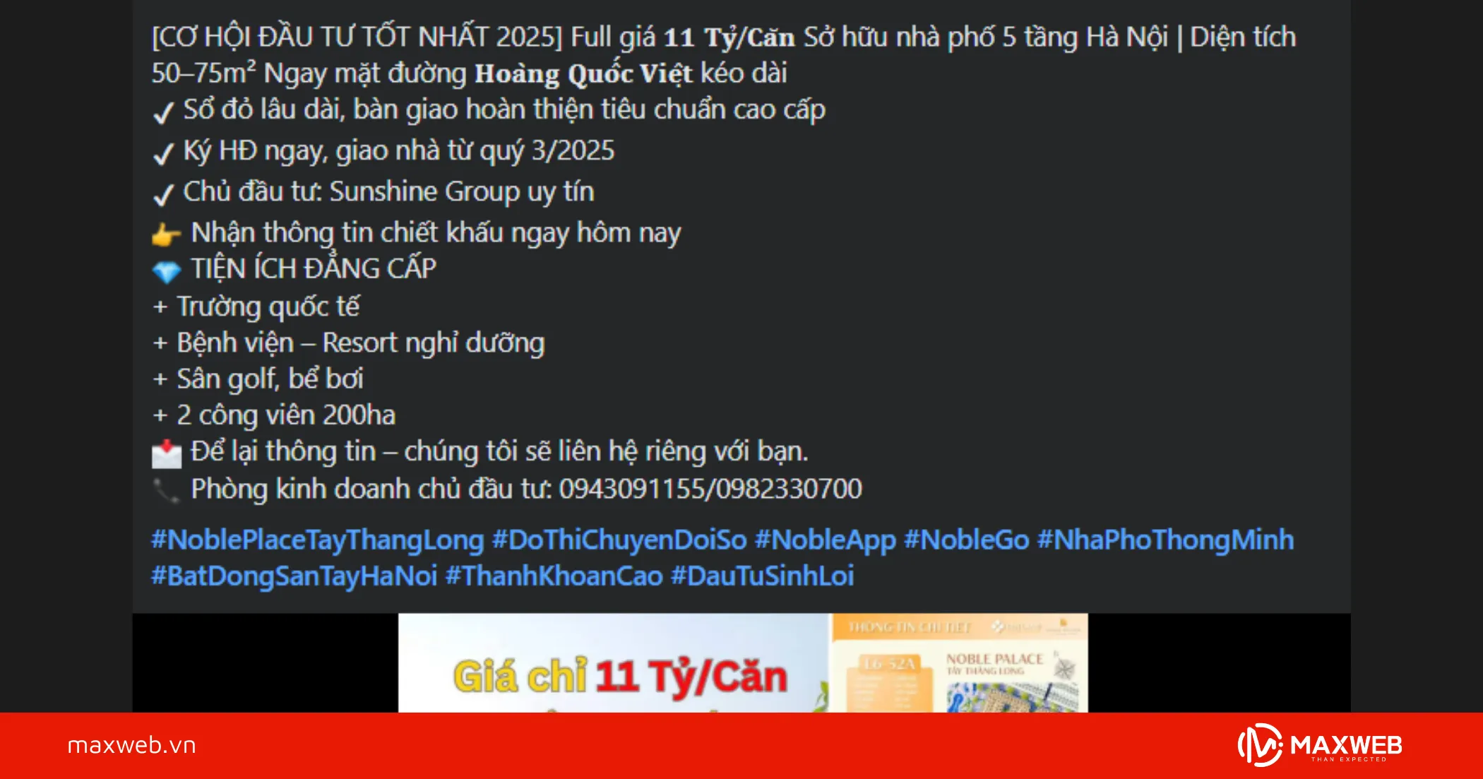 Content kêu gọi đầu tư mẫu 1