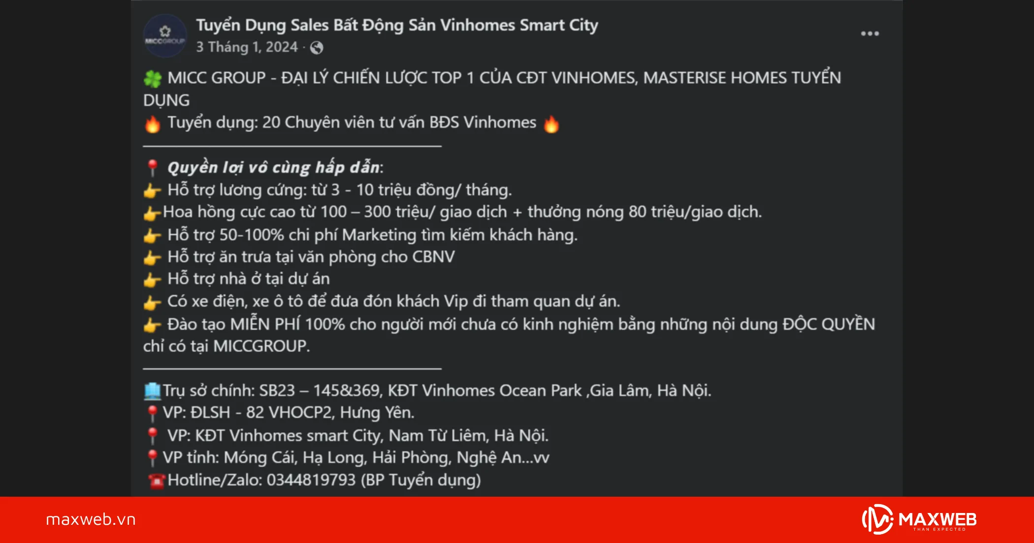 Content tuyển dụng nhân sự mẫu 2
