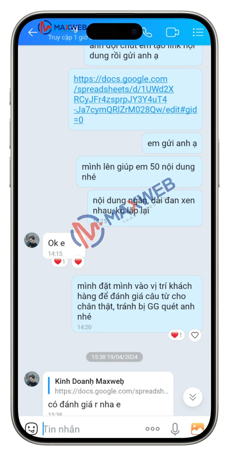Feedback của khách hàng về dịch vụ đánh giá review Google Maps 7