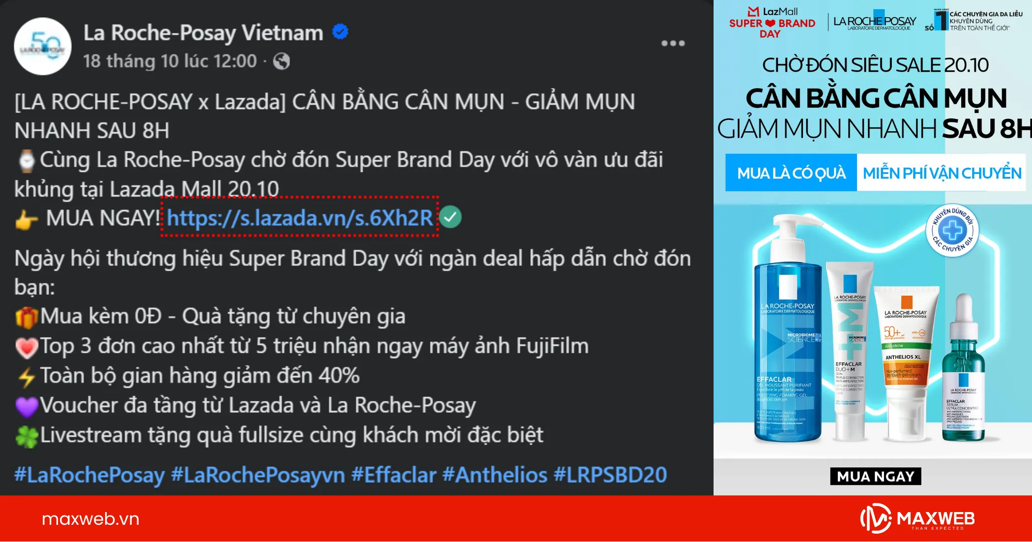 Mẫu bài viết quảng cáo mỹ phẩm La roche-posay