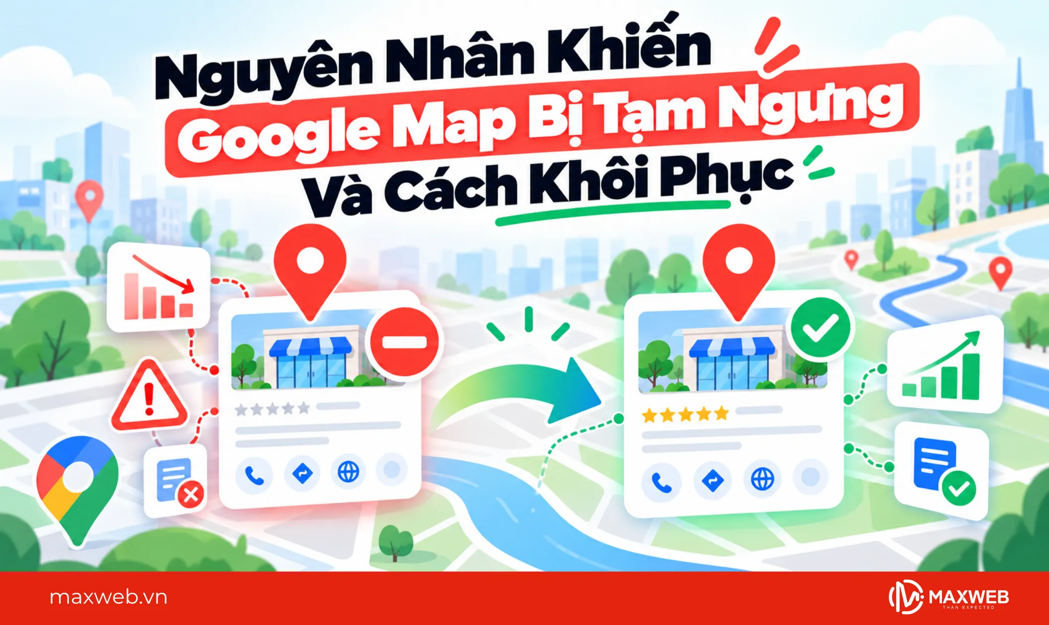 nguyên nhân khiến google map bị tạm ngưng và cách khôi phục