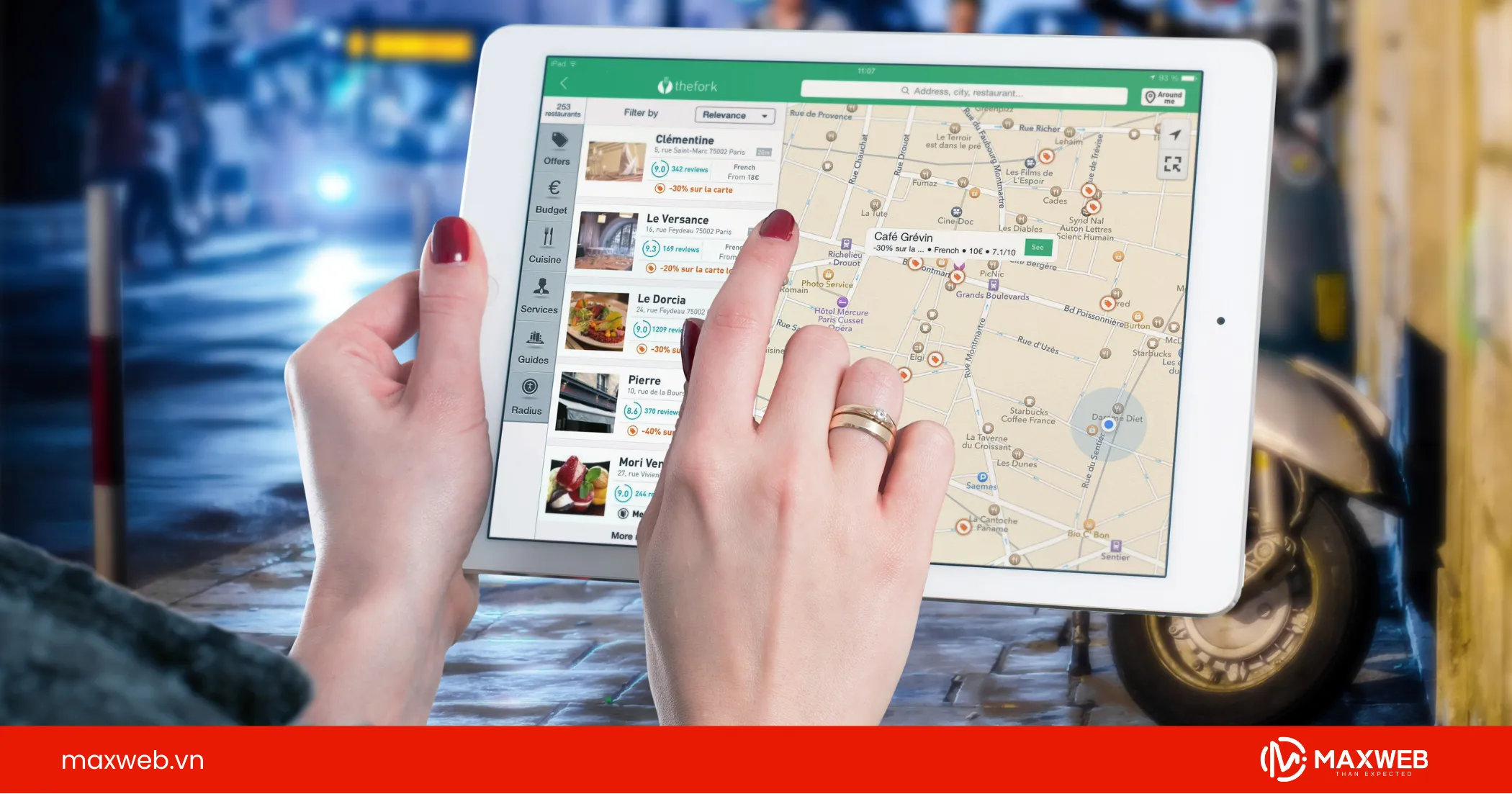 Quảng cáo nhà hàng trên Google map
