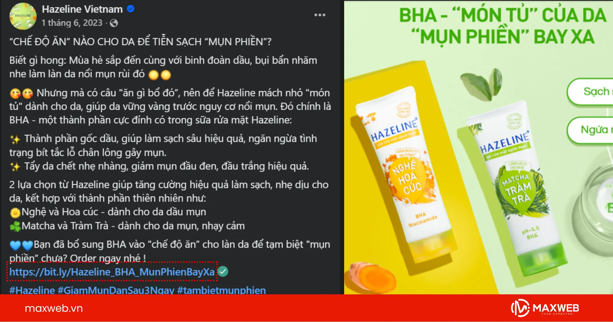 Quảng cáo chăm sóc da mặt gắn liền sức khỏe
