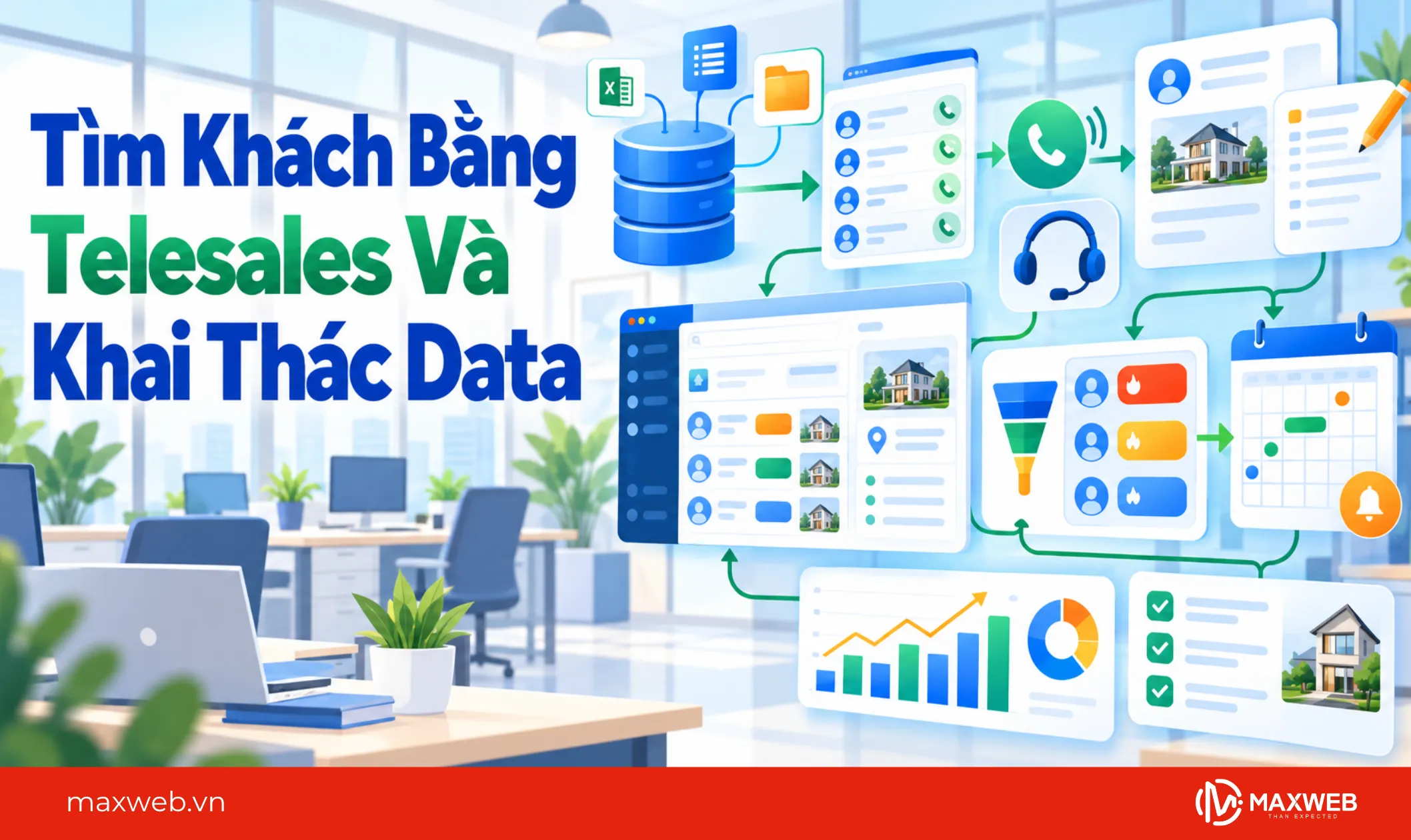 tìm khách bằng telesales và khai thác data