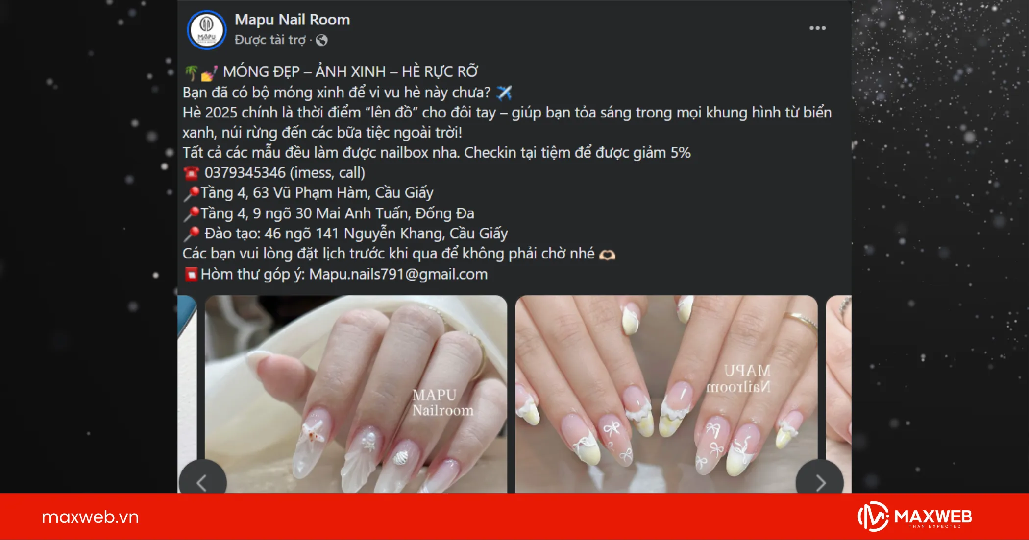 Viết bài quảng cáo nail theo mùa