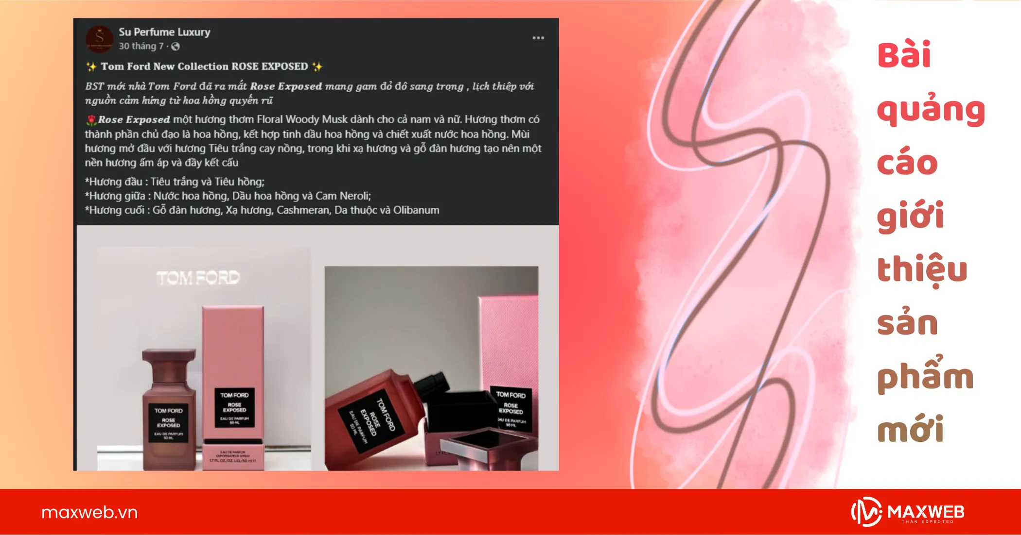 Quảng cáo nước hoa giới thiệu sản phẩm mới