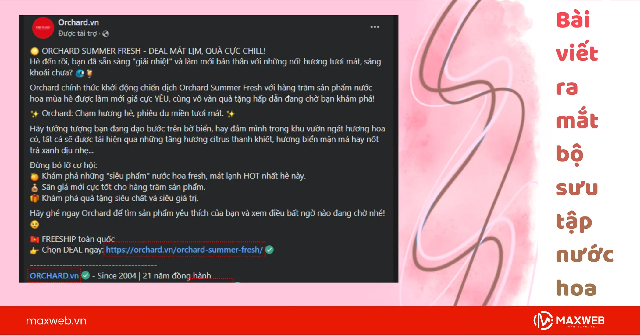 Quảng cáo ra mắt bộ sưu tập nước hoa mới