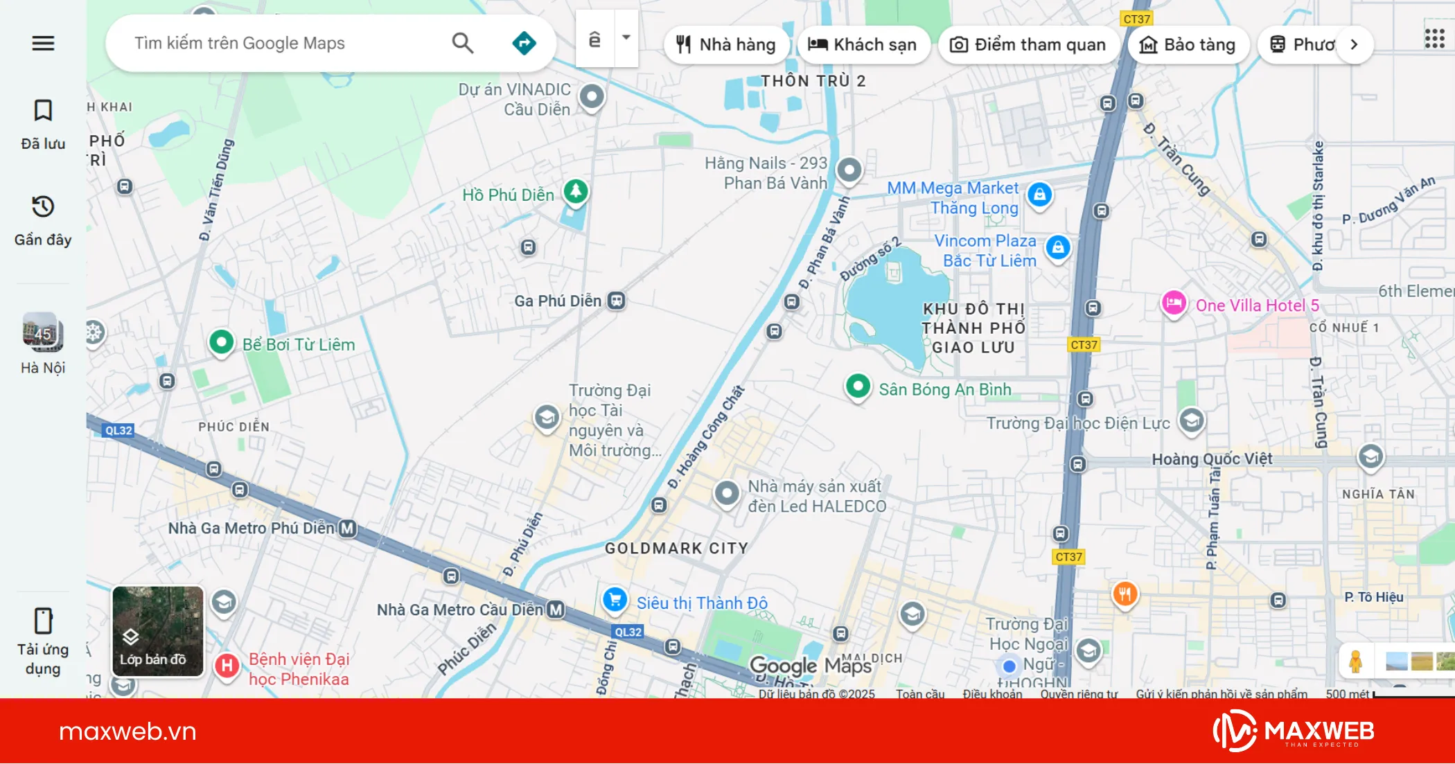 Bước 1 truy cập vào Google Map