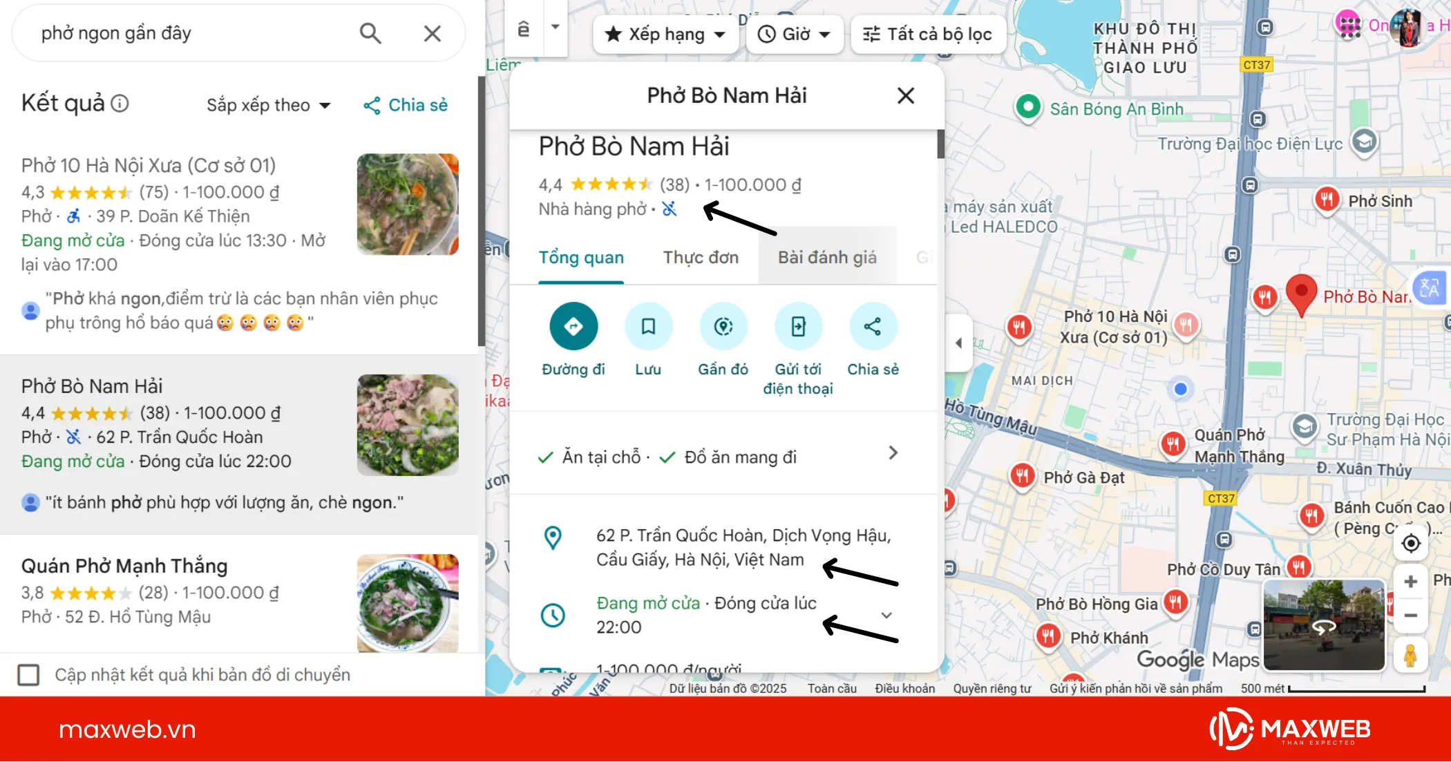 Bước 3 lọc kết quả theo nhu cầu bản thân