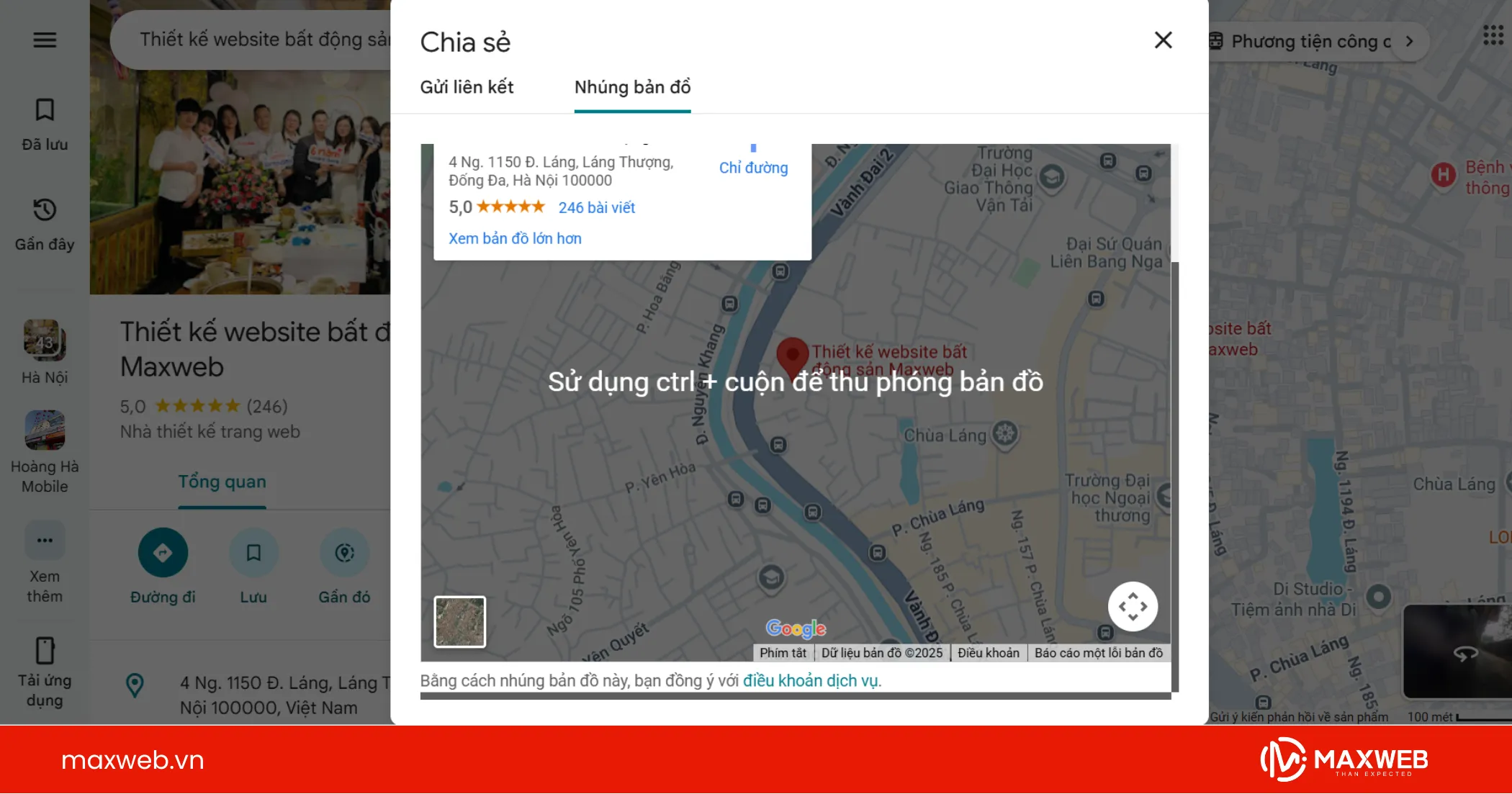 Bước 3 tùy chỉnh kích thước của bản đồ