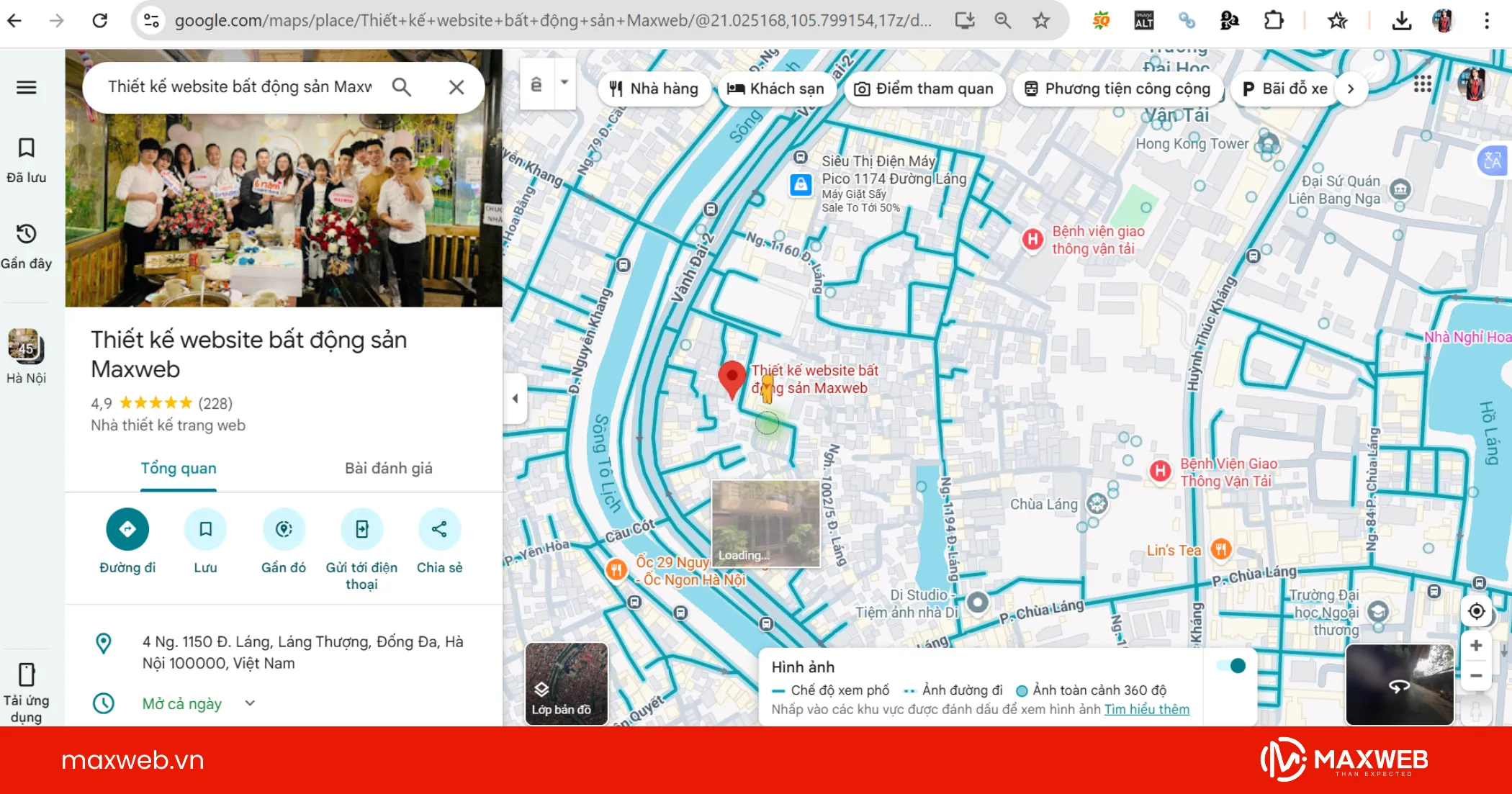 Kéo biểu tượng vào vị trí cần xem