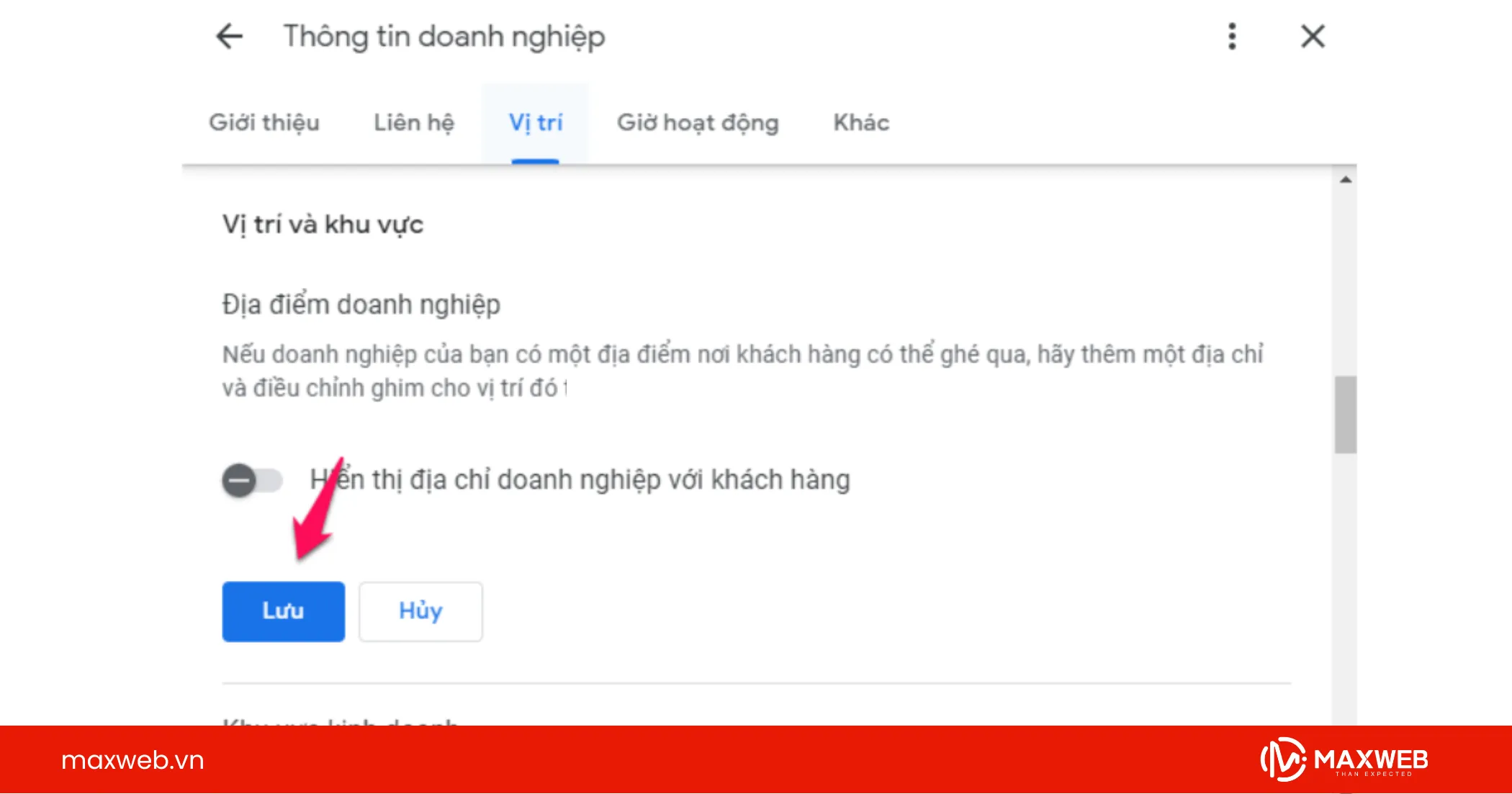 Bước 4 lưu thay đổi và chờ cập nhật